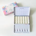 Bower Bird Travel Watercolor Palette,Portable Ceramic Palette,Empty Paint Palette,Small Travel Metal Paint Boxwith Porcelain Palette (24Well) - Image 2