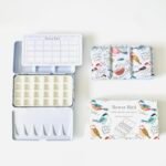 Bower Bird Travel Watercolor Palette,Portable Ceramic Palette,Empty Paint Palette,Small Travel Metal Paint Boxwith Porcelain Palette (24Well) - Image 2