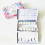 Bower Bird Empty Watercolor Palette, Metal Tin Palette for Artist Watercolors,Unique Pattern Metal Watercolor Paint Tin for Watercolors Oils and Gouache (12 Half Pans-Pink) - Image 2