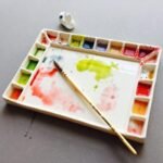 Bower Bird Ceramic Watercolor Palette 18well Rectangle Artist Professional Paint Palette for Acrylic,Gouache Painting Ceramic Mixing Tray (Porcelain) (7.8x5.7in(with Box)) - Image 3