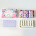 Bower Bird Travel Watercolor Palette,Portable Ceramic Palette,Empty Paint Palette,Small Travel Metal Paint Boxwith Porcelain Palette (18Well) - Image 5