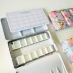 Bower Bird Empty Watercolor Palette, Metal Tin Palette for Artist Watercolors,Unique Pattern Metal Watercolor Paint Tin for Watercolors Oils and Gouache (12 Half Pans-Pink) - Image 6
