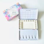 Bower Bird Travel Watercolor Palette,Portable Ceramic Palette,Empty Paint Palette,Small Travel Metal Paint Boxwith Porcelain Palette (16Well) - Image 2