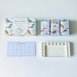 Bower Bird Travel Watercolor Palette,Portable Ceramic Palette,Empty Paint Palette,Small Travel Metal Paint Boxwith Porcelain Palette (16Well) - Image 3