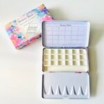 Bower Bird Travel Watercolor Palette,Portable Ceramic Palette,Empty Paint Palette,Small Travel Metal Paint Boxwith Porcelain Palette (18Well) - Image 2
