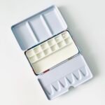 Bower Bird Travel Watercolor Palette,Portable Ceramic Palette 16 Well,Empty Paint Palette,Small Travel Metal Paint Boxwith Porcelain Palette (12Well) - Image 5