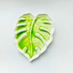 Bower Bird Porcelain Watercolor Palette 6.7in Monstera Leaf Artist Professional Ceramic Palette (Porcelain) - Image 2