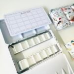 Bower Bird Empty Watercolor Palette, Metal Tin Palette for Artist Watercolors,Unique Pattern Metal Watercolor Paint Tin for Watercolors Oils and Gouache (12 Half Pans-Bird) - Image 6