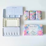 Bower Bird Travel Watercolor Palette,Portable Ceramic Palette,Empty Paint Palette,Small Travel Metal Paint Boxwith Porcelain Palette (16Well)