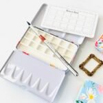 Bower Bird Travel Watercolor Palette,Portable Ceramic Palette 16 Well,Empty Paint Palette,Small Travel Metal Paint Boxwith Porcelain Palette (18Well Set) - Image 6