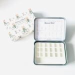 Bower Bird Travel Ceramic Watercolor Palette with Porcelain Mixing Tray & Metal Tin Box - Portable Art Kit for Gouache, Studio & Outdoor Painting (18Well)