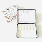 Bower Bird Travel Ceramic Watercolor Palette with 12-Well Porcelain Mixing Tray & Metal Tin Box - Portable Art Kit for Gouache, Studio & Outdoor Painting