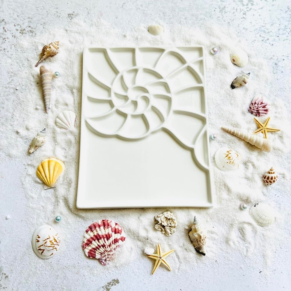 61UGm48bL3L Bower Bird Porcelain Watercolor Palette Conch Artist Professional Ceramic Palette (Ceramics) - Image 1