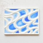 Bower Bird Porcelain Watercolor Palette Wave Artist Level Professional Ceramic Palette fine Ceramics