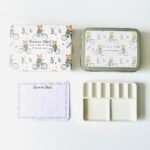 Bower Bird Travel Ceramic Watercolor Palette with Porcelain Mixing Tray & Metal Tin Box - Portable Art Kit for Gouache, Studio & Outdoor Painting (8Well) - Image 3