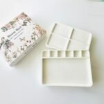 Bower Bird Travel Watercolor Palette,Portable Ceramic Palette 6 Well,Empty Paint Palette,Small Travel Metal Paint Boxwith Porcelain Palette (6-Well) - Image 5