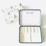 Bower Bird Travel Ceramic Watercolor Palette with Porcelain Mixing Tray & Metal Tin Box - Portable Art Kit for Gouache, Studio & Outdoor Painting (8Well)