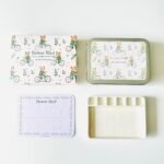 Bower Bird Travel Ceramic Watercolor Palette with Porcelain Mixing Tray & Metal Tin Box - Portable Art Kit for Gouache, Studio & Outdoor Painting (6Well) - Image 2