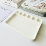 Bower Bird Travel Watercolor Palette,Portable Ceramic Palette 6 Well,Empty Paint Palette,Small Travel Metal Paint Boxwith Porcelain Palette (6-Well) - Image 2