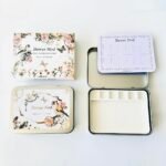 Bower Bird Travel Watercolor Palette,Portable Ceramic Palette 6 Well,Empty Paint Palette,Small Travel Metal Paint Boxwith Porcelain Palette (6-Well) - Image 6