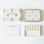 Bower Bird Travel Ceramic Watercolor Palette with Porcelain Mixing Tray & Metal Tin Box - Portable Art Kit for Gouache, Studio & Outdoor Painting (12Well) - Image 5