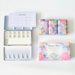 Bower Bird Travel Watercolor Palette,Portable Ceramic Palette,Empty Paint Palette,Small Travel Metal Paint Boxwith Porcelain Palette