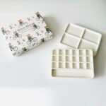 Bower Bird Travel Ceramic Watercolor Palette with Porcelain Mixing Tray & Metal Tin Box - Portable Art Kit for Gouache, Studio & Outdoor Painting (18Well) - Image 4