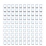 Bower Bird 100 Pcs Empty Watercolor Paint Pans White Plastic Watercolor Tins (100 Half Pans)
