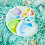 Bower Bird Ceramic Paint Palette Round Conch，Artist Professional Porcelain Watercolor Palette，Acrylic Gouache Watercolor Mixing Tray-6.7Inch - Image 3