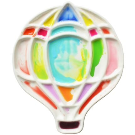 Bower Bird Porcelain Watercolor Palette Balloon Artist Professional Ceramic Palette