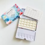 Bower Bird Travel Watercolor Palette,Portable Ceramic Palette 18 Well,Empty Paint Palette,Small Travel Metal Paint Boxwith Porcelain Palette - Image 2