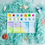 Bower Bird 14Well Ceramic Paint Palette,Porcelain Watercolor Palette,Rectangle Artist Professional Porcelain Palettes for Painting,for Acrylic,Gouache,Watercolor,Painting,Ceramic Mixing Tray - Image 2