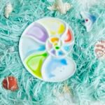 Bower Bird Ceramic Paint Palette Round Conch，Artist Professional Porcelain Watercolor Palette，Acrylic Gouache Watercolor Mixing Tray-6.7Inch - Image 2