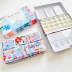 Bower Bird Travel Watercolor Palette,Portable Ceramic Palette 18 Well,Empty Paint Palette,Small Travel Metal Paint Boxwith Porcelain Palette - Image 6