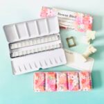 Bower Bird Empty Watercolor Palette, Metal Tin Palette for Artist Watercolors,Unique Pattern Metal Watercolor Paint Tin for Watercolors Oils and Gouache