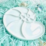 Bower Bird Ceramic Paint Palette Round Conch，Artist Professional Porcelain Watercolor Palette，Acrylic Gouache Watercolor Mixing Tray-6.7Inch - Image 4